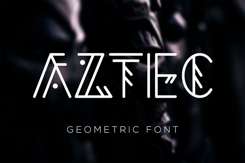 aztec geometric hipster font