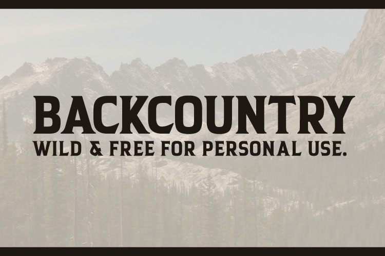 backcountry whiskey font