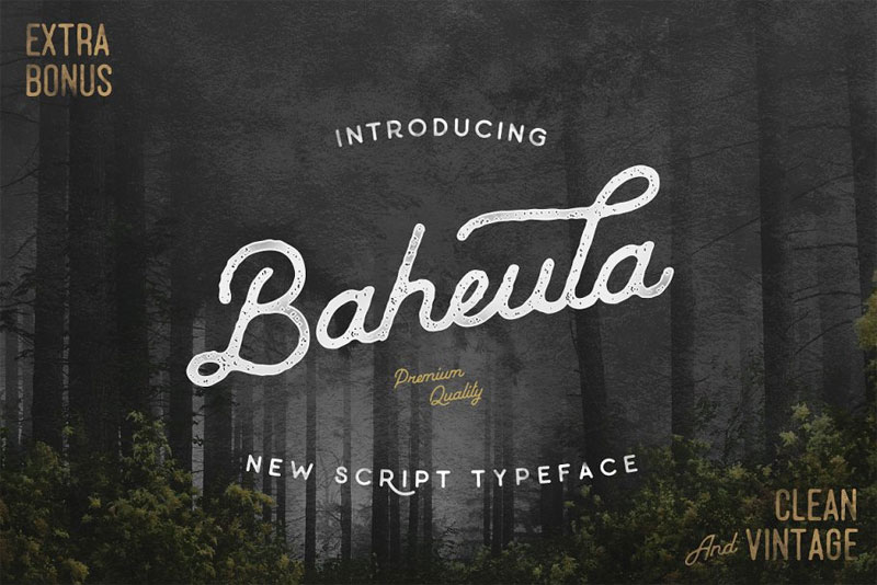 baheula vintage + clean typeface hipster font