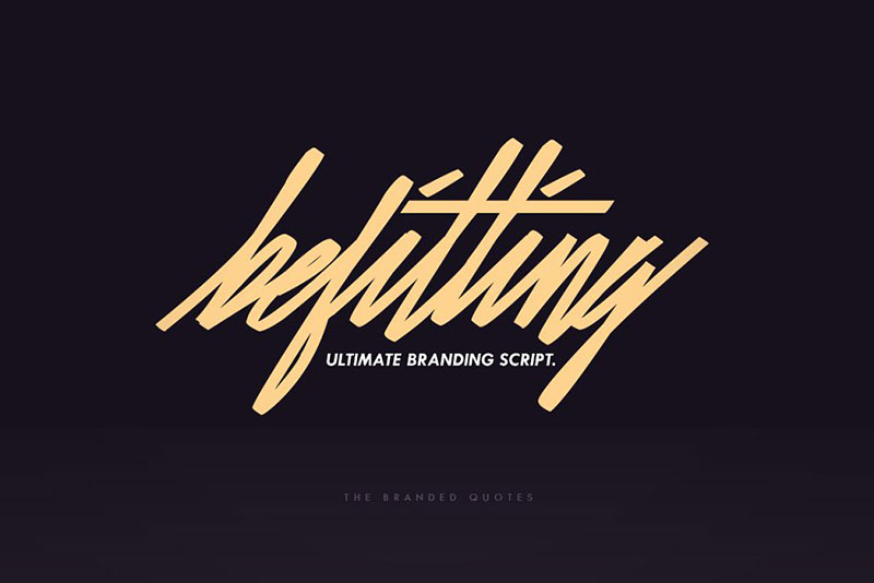 befitting script blueprint font