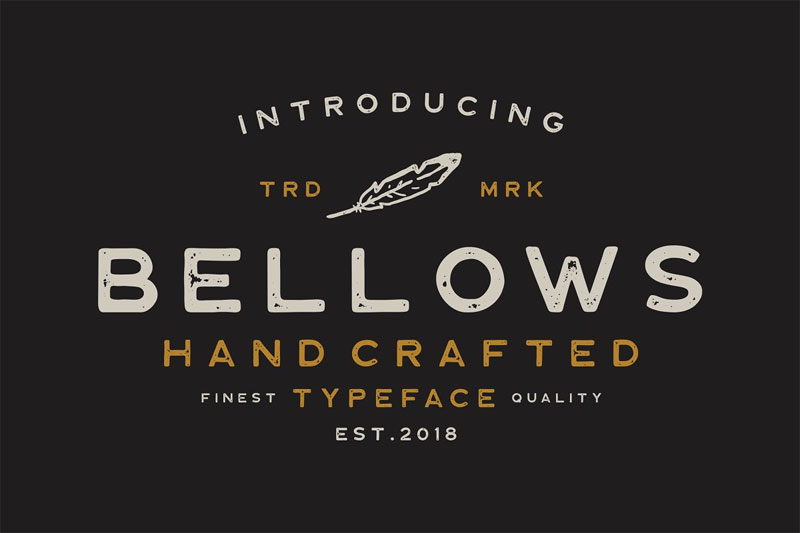 bellows typeface motorcycle font