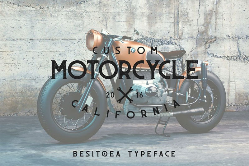 besitoea typeface motorcycle font