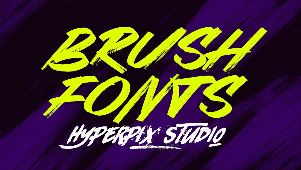 connected paintbrush font