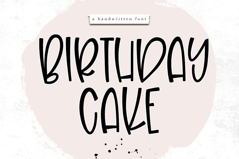 birthday cake fun font