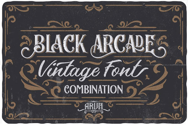 black arcade motorcycle font