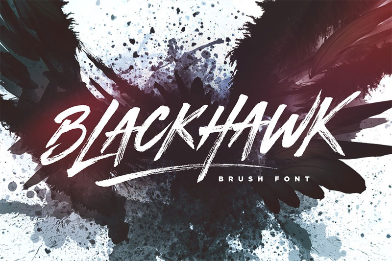 blackhawk brush brush font