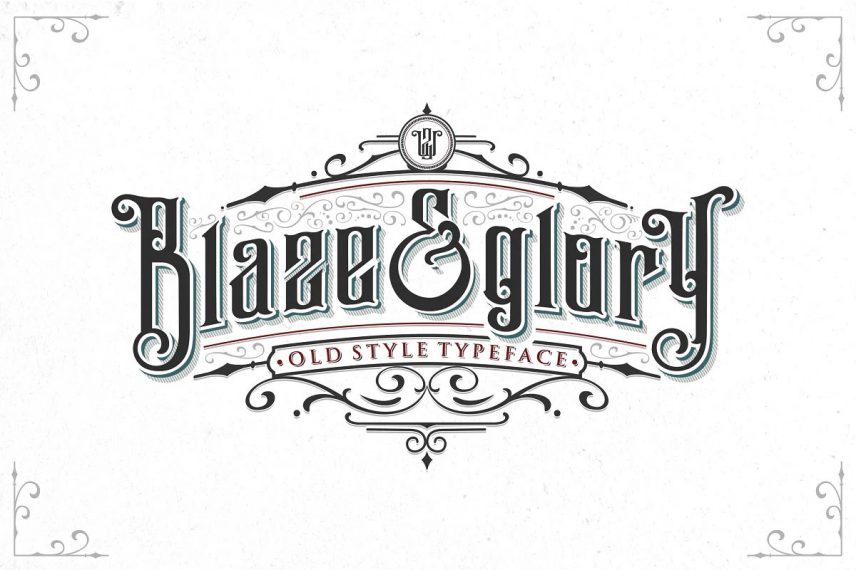blaze & glory typeface whiskey font