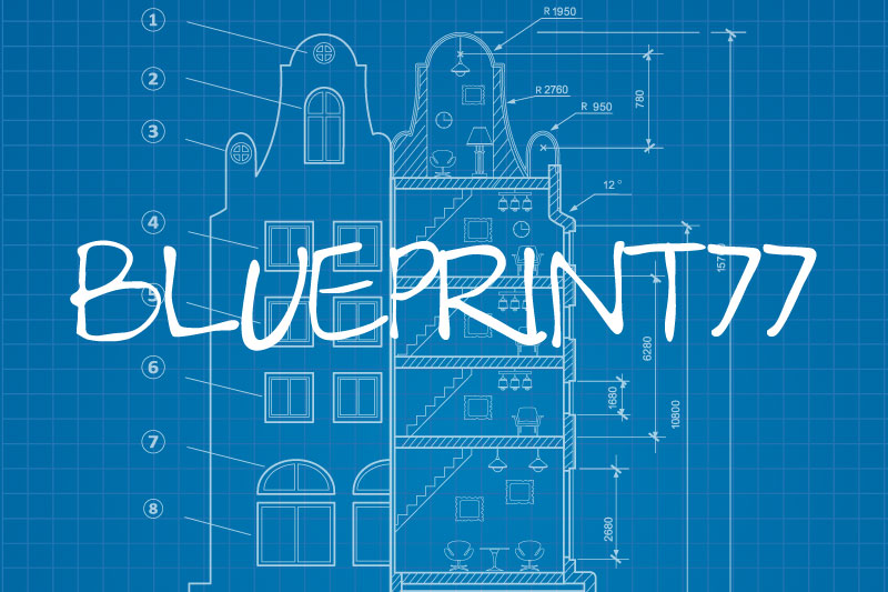 blueprint77 blueprint font