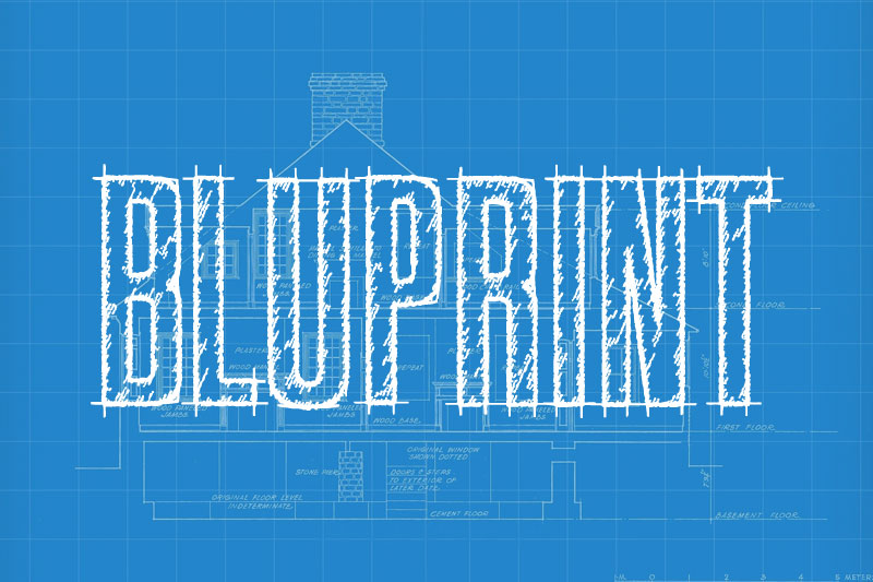 bluprint blueprint font