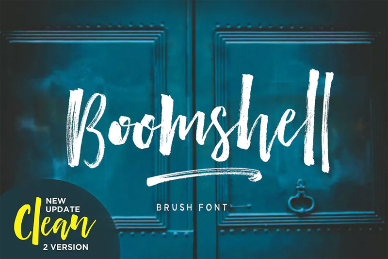 boomshell brush brush font