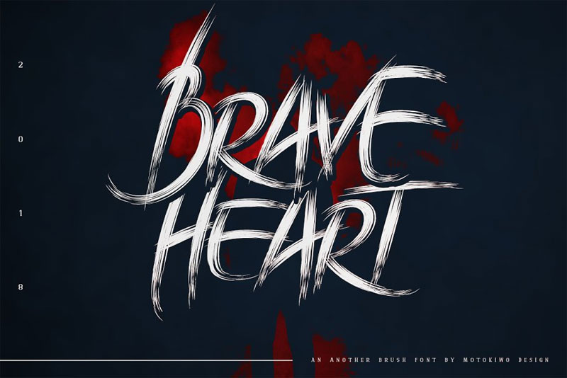 brave heart horror and scary font