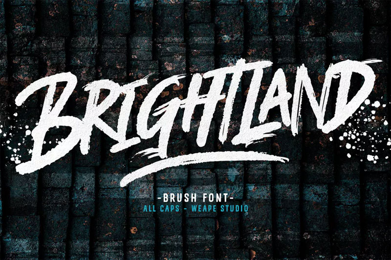 brightland brush brush font