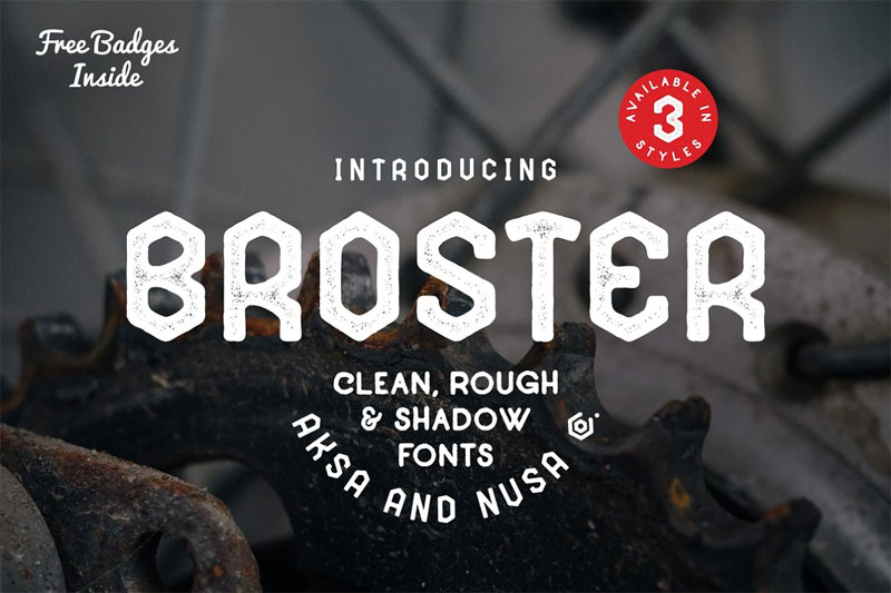 broster motorcycle font