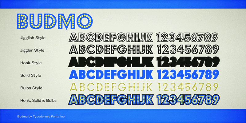 budmo marquee font