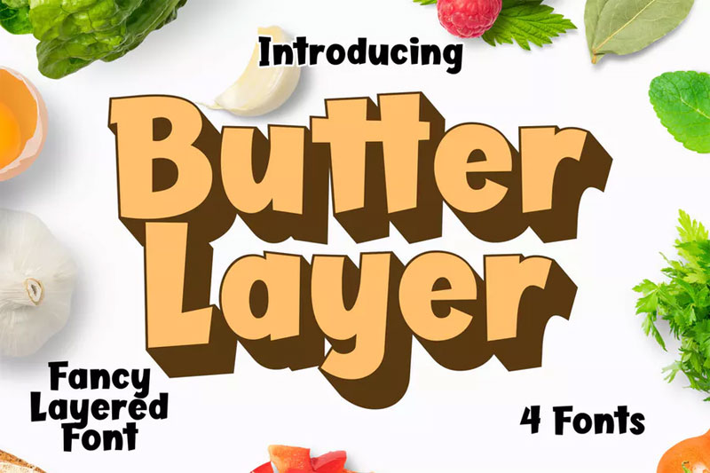 butter layer fun font