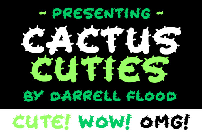 cactus cuties cactus font