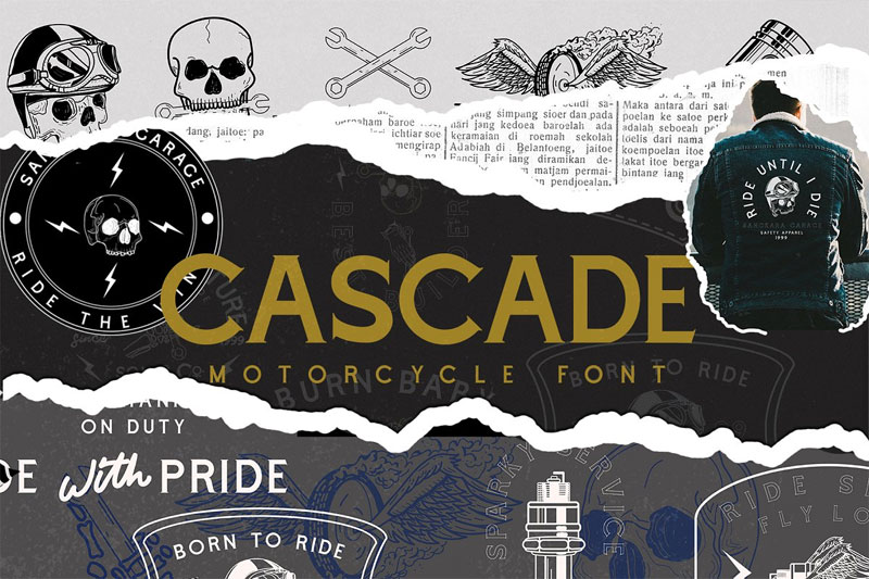 cascade motorcycle motorcycle font