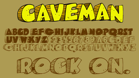 caveman fun font