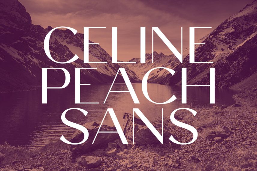 celine peach sans travel font