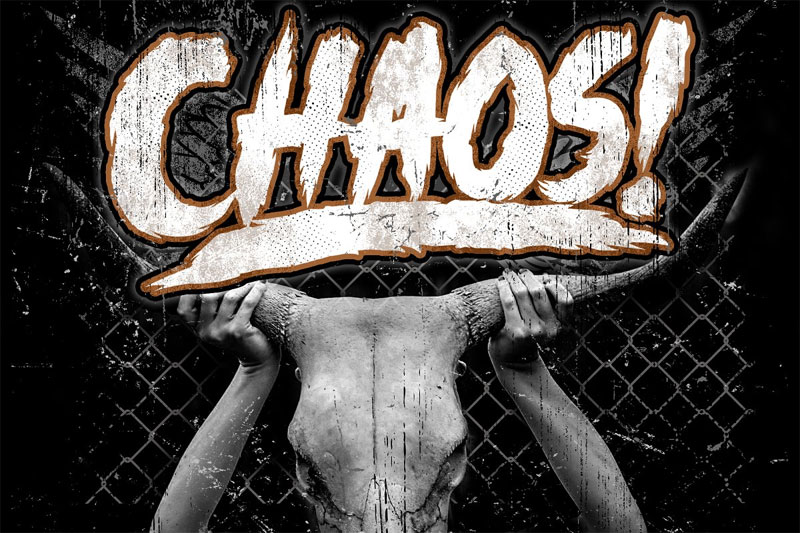 chaos! horror and scary font