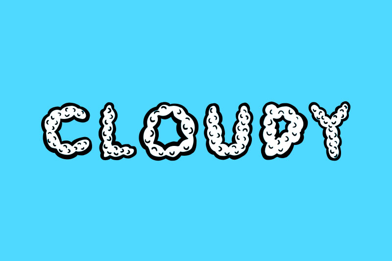 cloudy fun font