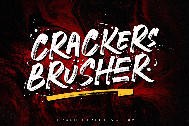 crackers brusher brush font