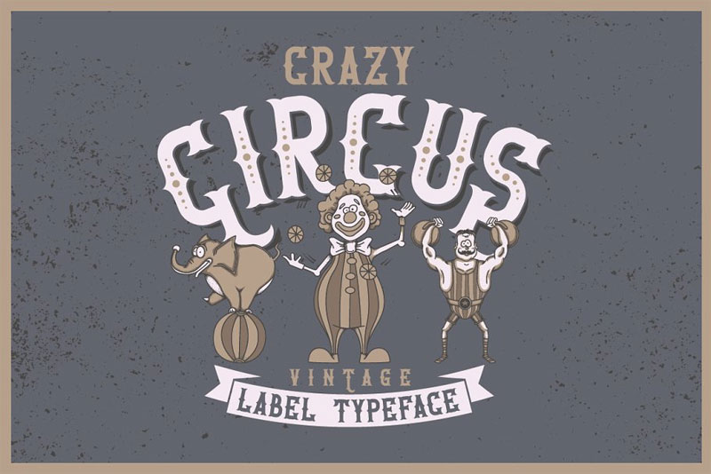 crazy circus typeface sale!!! circus font