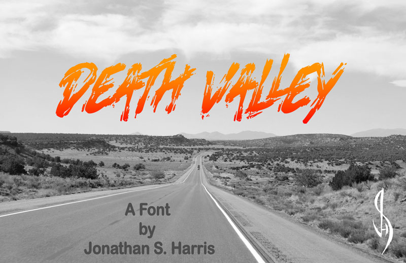 death valley horror and scary font