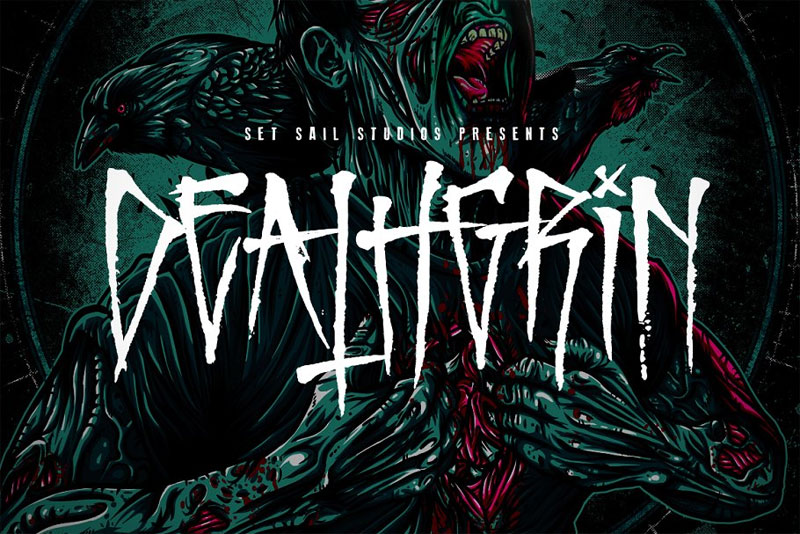 deathgrin horror and scary font