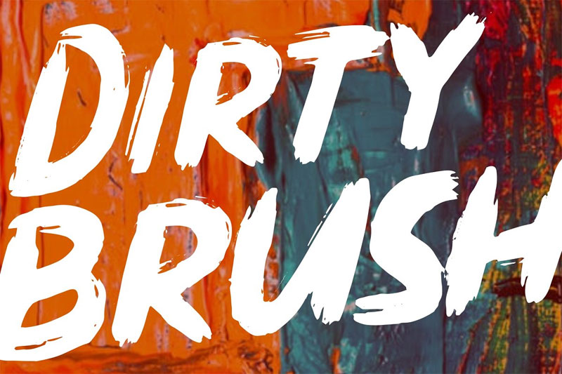 dirty brush brush font