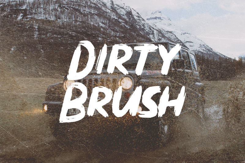 dirtybrush brush font