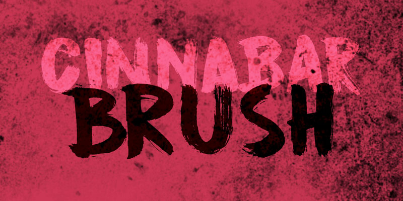 dk-cinnabar brush brush font