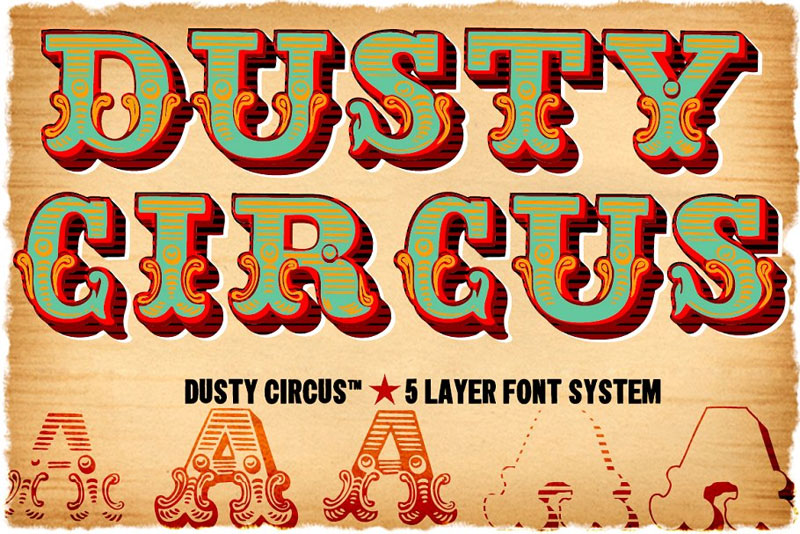 dusty circus circus font