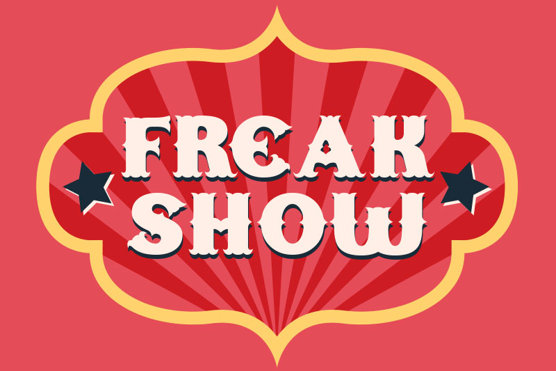 freak show circus font