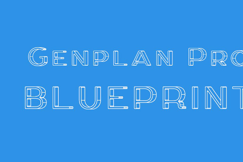 genplan pro blueprint font