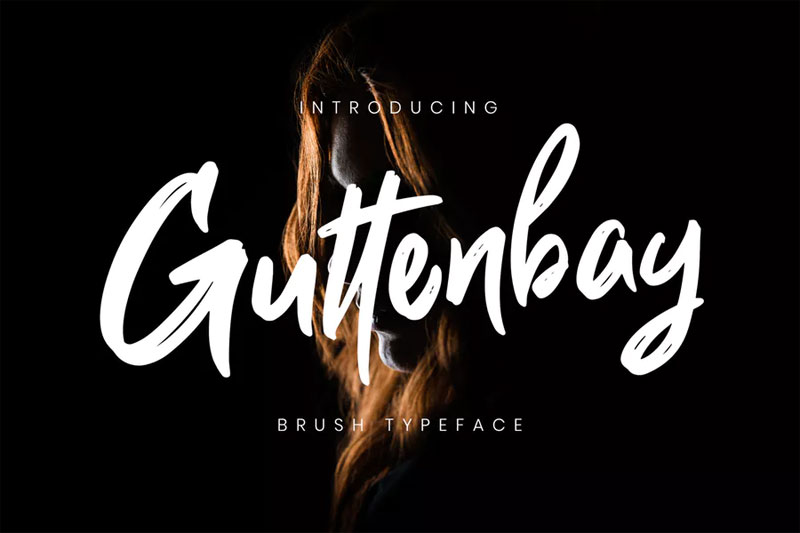 guttenbay brush typeface brush font