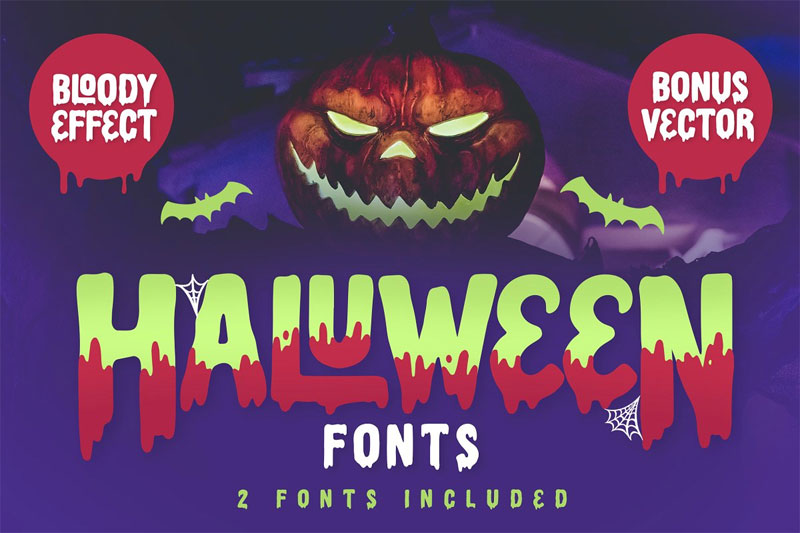 haluween horror and scary font