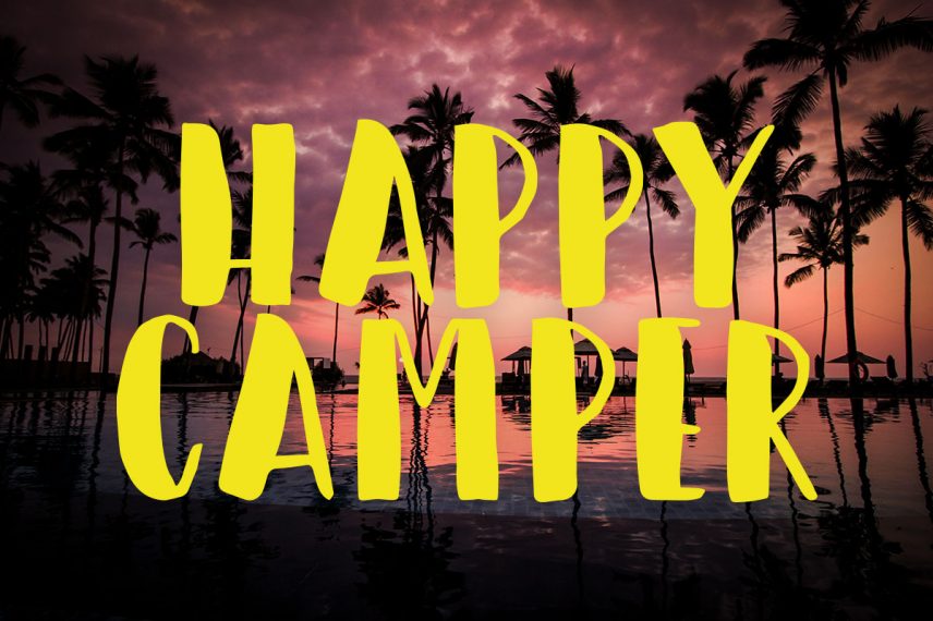 happy camper travel font
