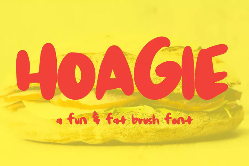 hoagie brush fun font