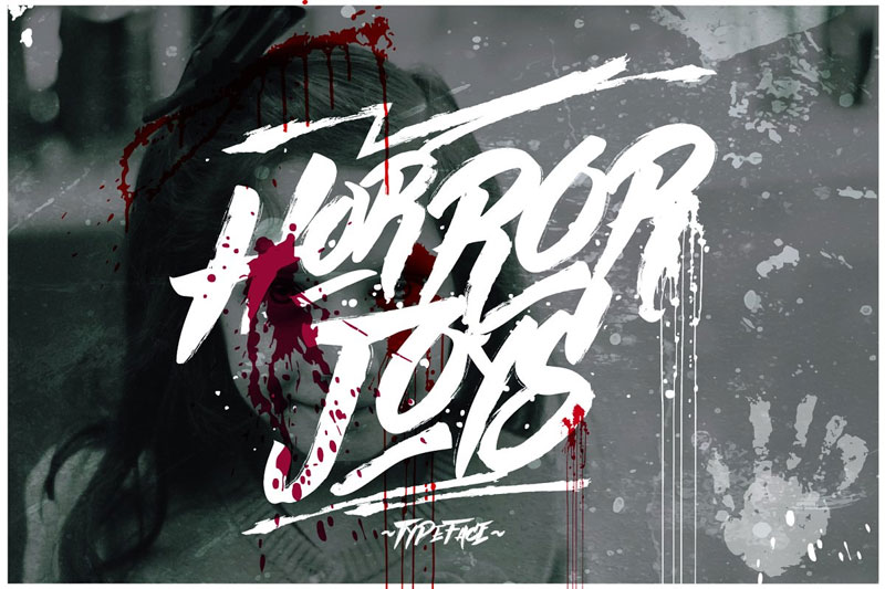 horror joys typeface horror and scary font