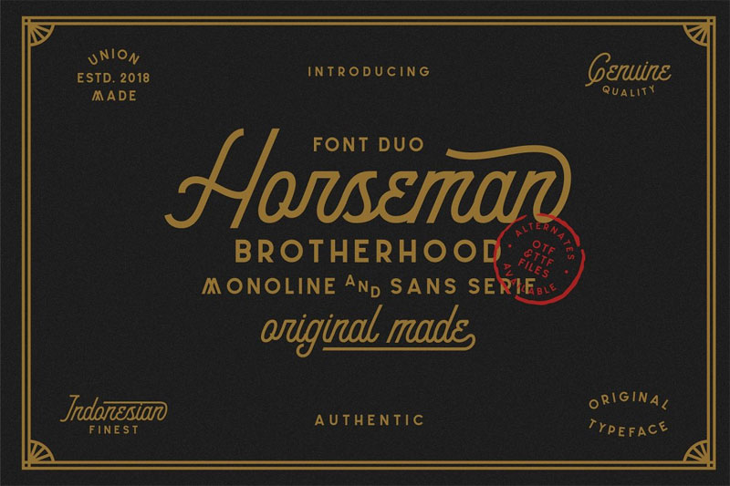horseman hipster font