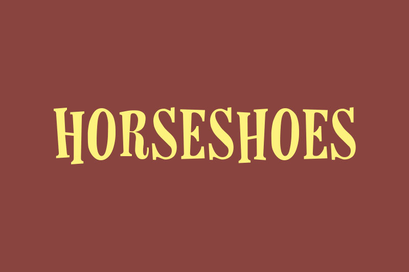 horseshoes fun font