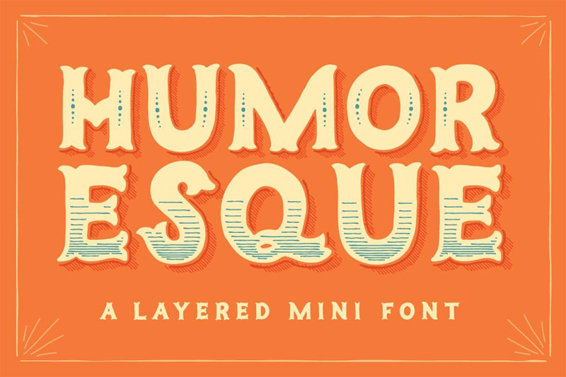 humoresque layered mini circus font