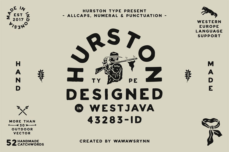 hurston type motorcycle font