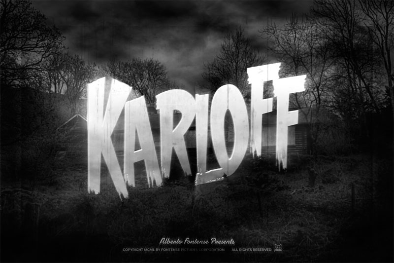 karloff horror and scary font