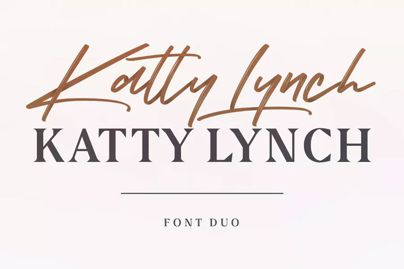 katty lynch brush brush font