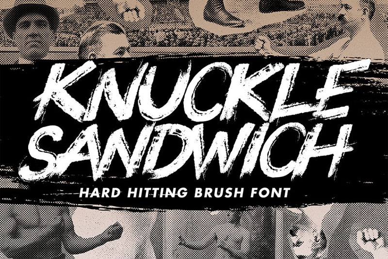 knuckle sandwich brush font