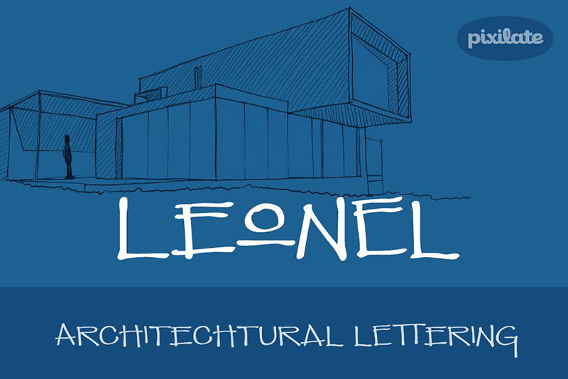 leonel architect blueprint font