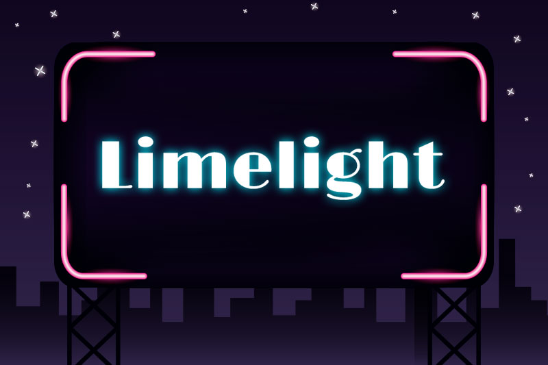 limelight marquee font
