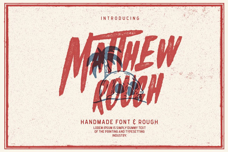 matthew rough horror and scary font